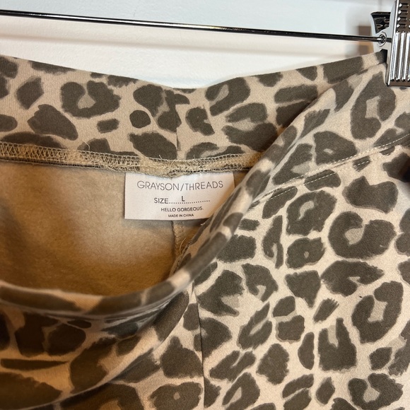 Grayson Threads Animal Print Cheetah Sweatpants - Picture 4 of 4